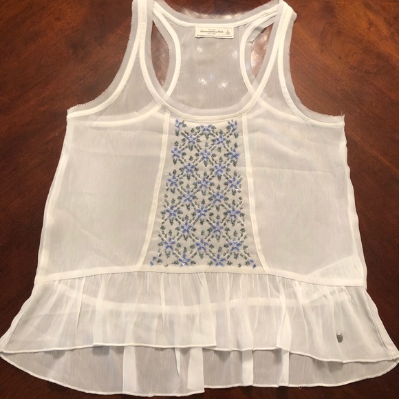 Abercrombie & Fitch Tops - LAbercrombie & Fitch Beaded Chiffon Tank